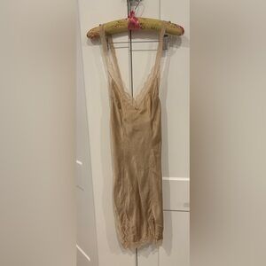 Intimissimi Satin Chemise with Lace Trim. Size L